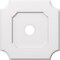 Ekena Millwork Locke Architectural Grade PVC Ceiling Medallion, 18"OD x 3"ID x 10 3/4"C x 1"P, One-Piece CMP18LE-03000 - alternate 1
